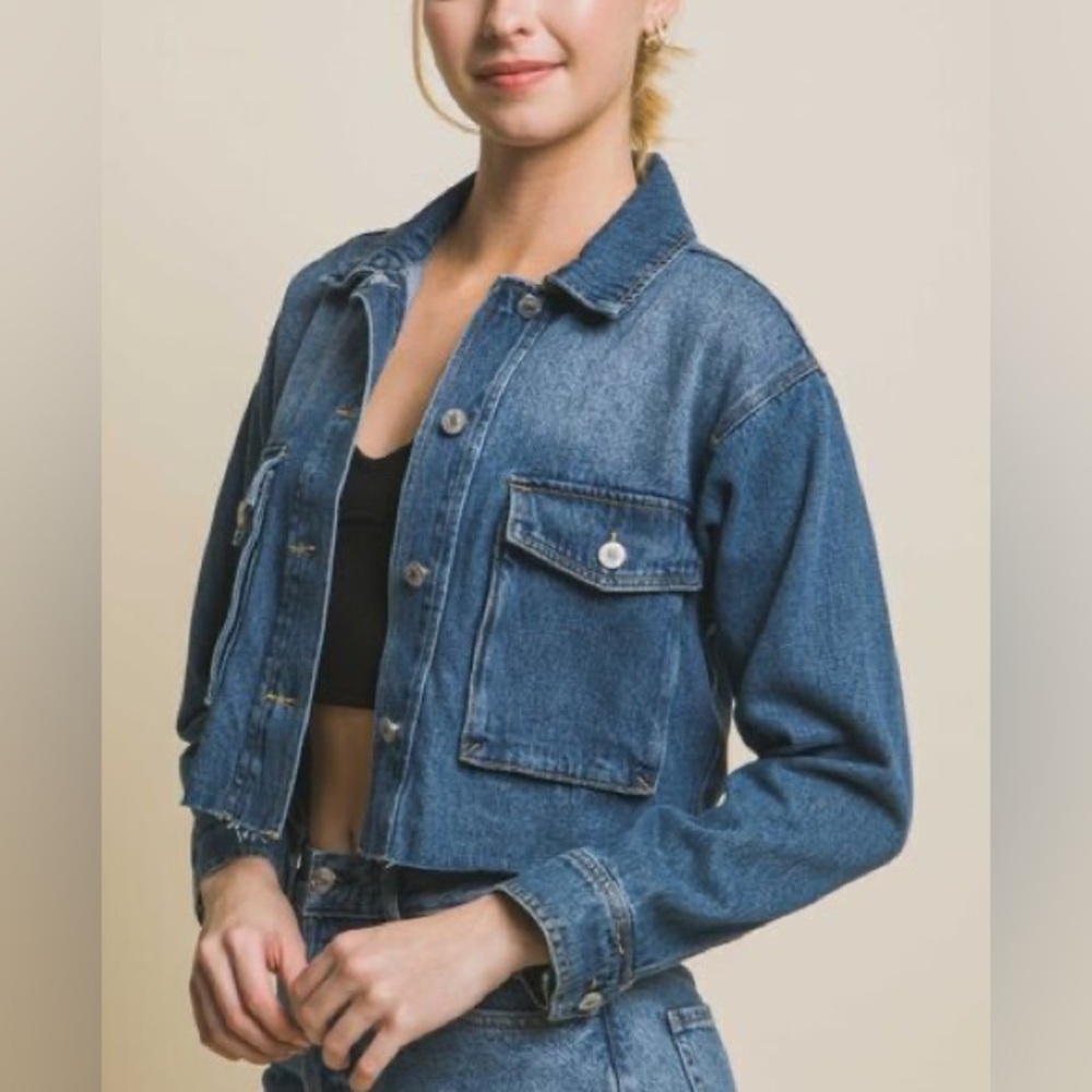 ***SOLD*** Cropped Denim Jacket